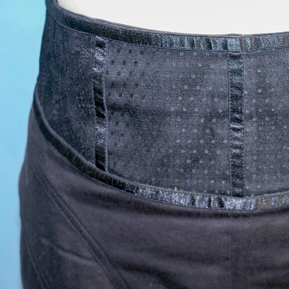 Cache Black Cotton/Spandex Pencil Skirt w Lace Trim - Size 6/8 - Picture 7 of 7